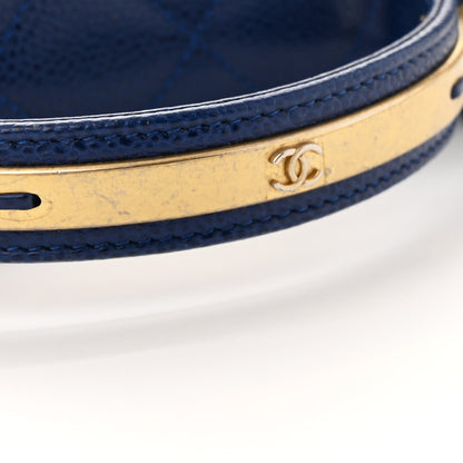 Chanel Caviar Large Carry Around Flap Bag Blue 13 of 15