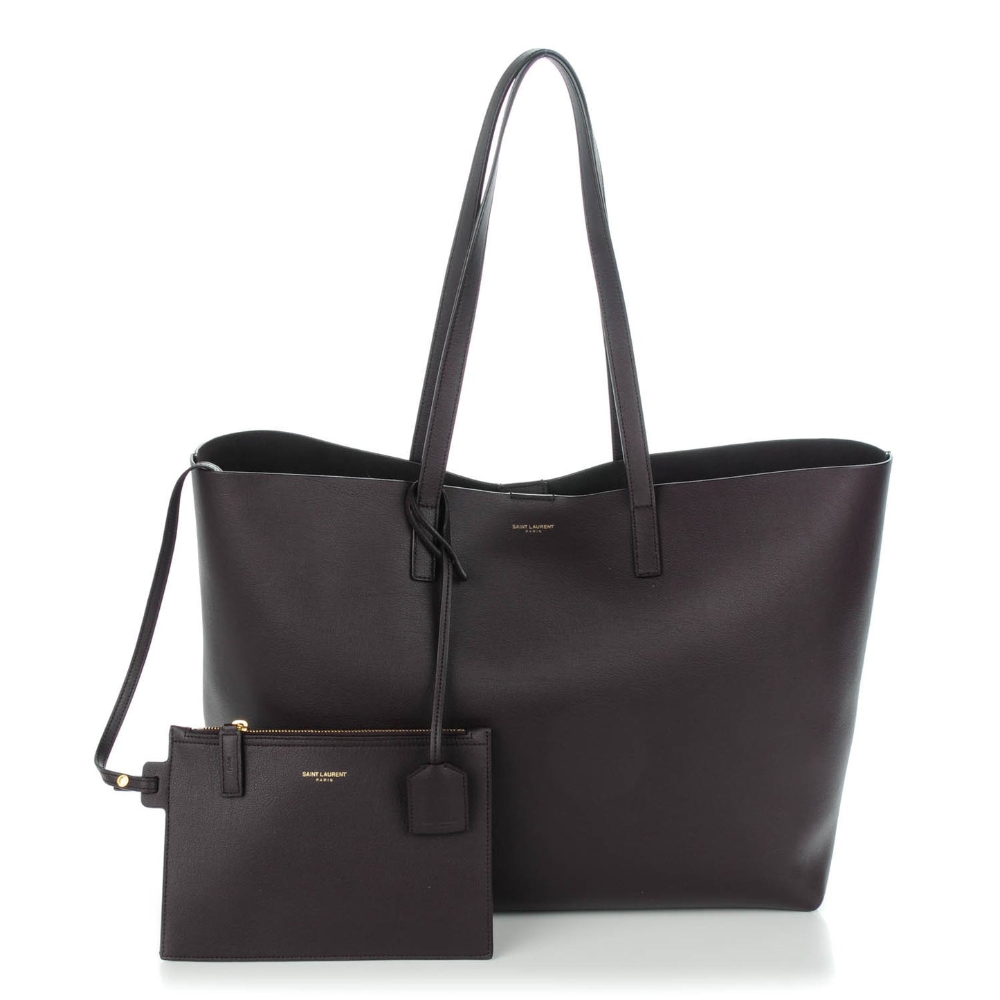 Calfskin Large Shopping Tote Bordeaux