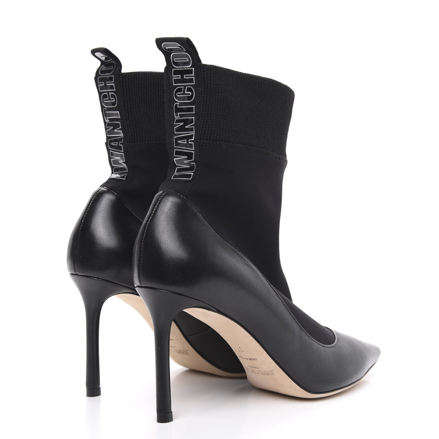 Nappa Stretch Fabric Brandon 85 Ankle Sock Boots 37 Black