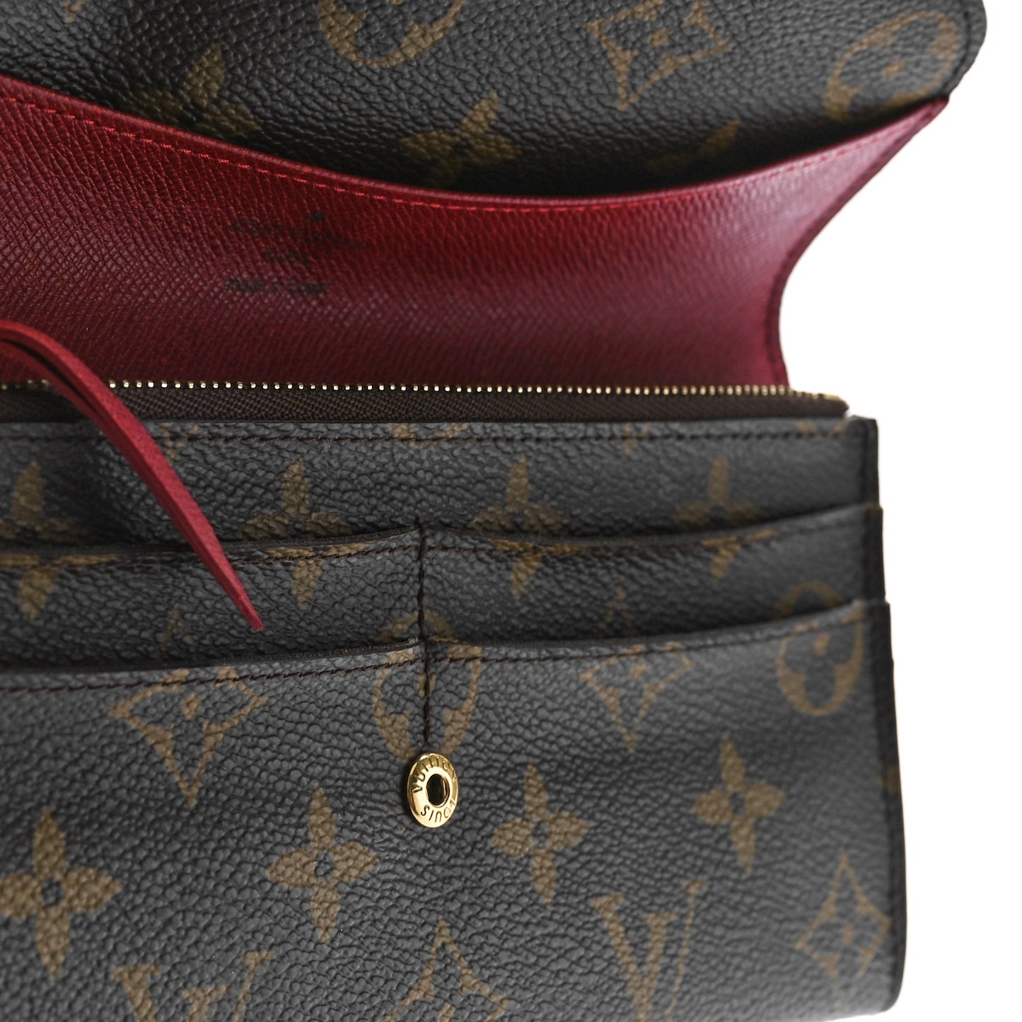 Monogram Emilie Wallet Rouge