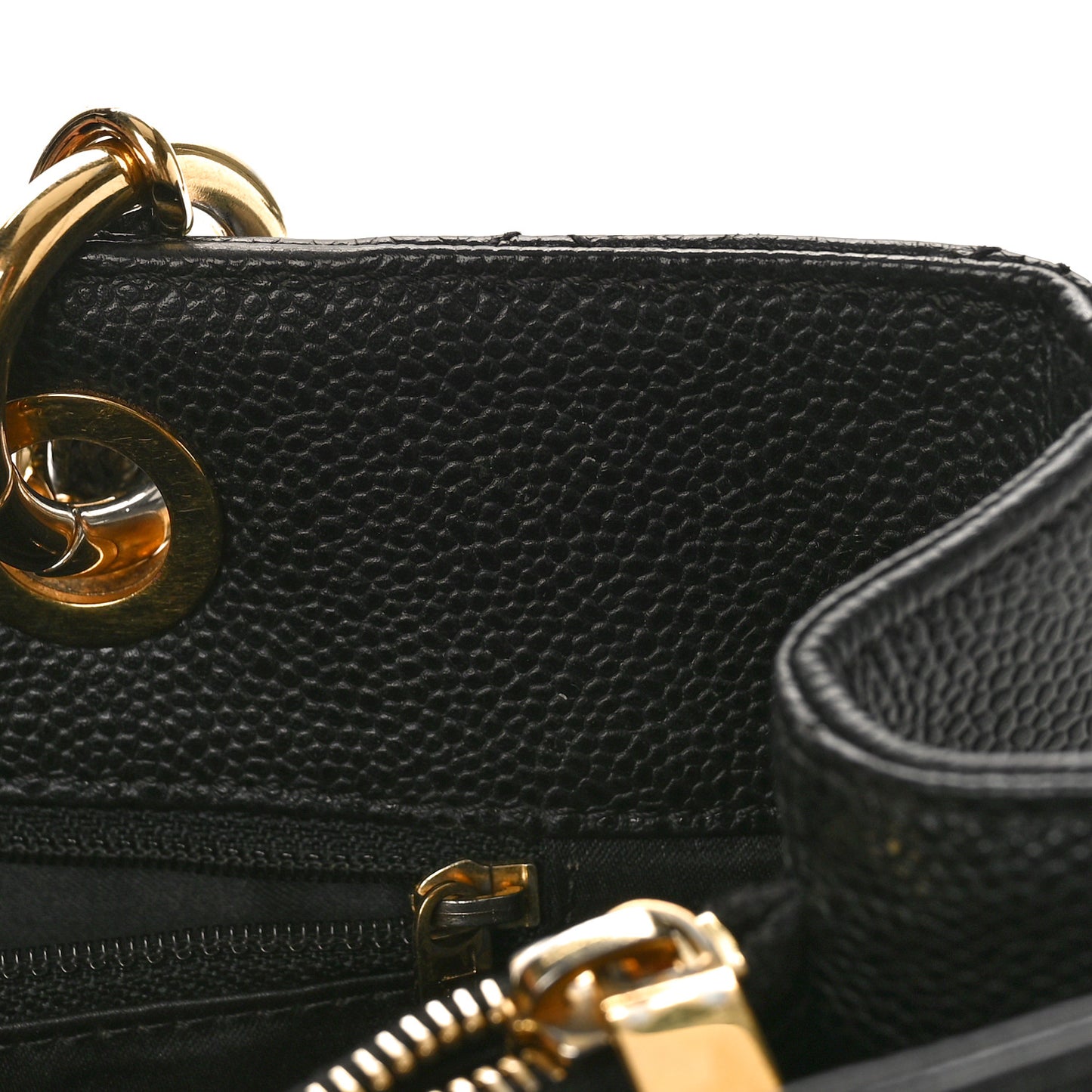 Caviar Quilted Grand Shopping Tote GST Black