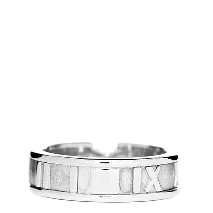 Tiffany 18K White Gold Diamond Atlas Ring 49 4.75 3 of 5