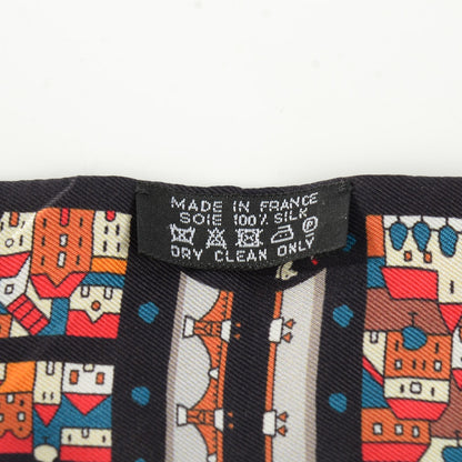 Hermes Silk Rive Droite Rive Gauche Twilly Noir Brique Bleu 4 of 5