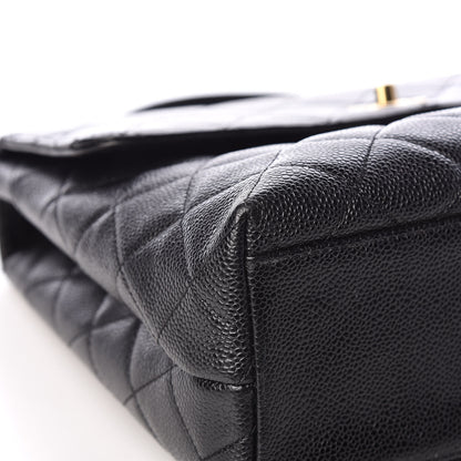 Chanel Caviar Quilted Jumbo Kelly Flap Black 8 of 12