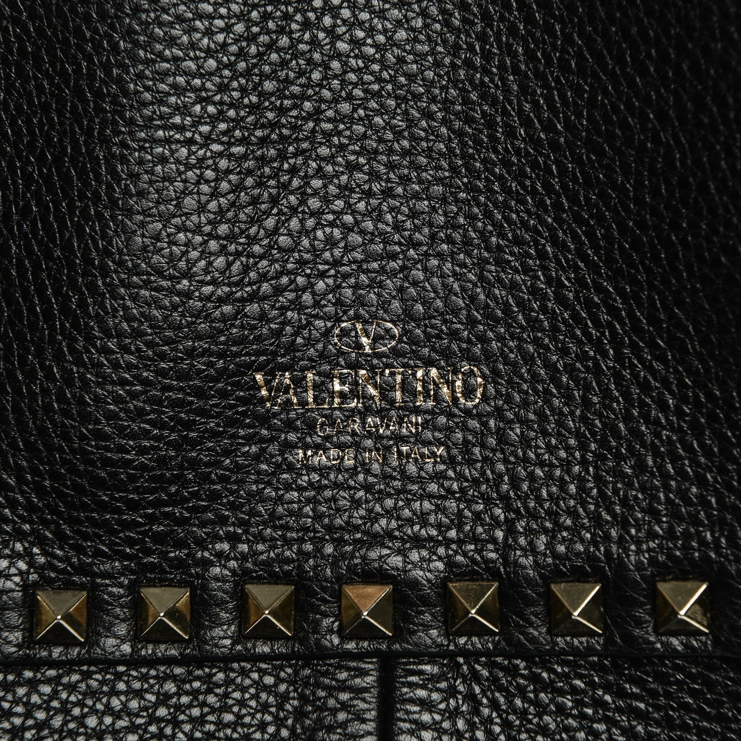 Valentino Garavani Grained Calfskin Medium Rockstud Reversible Tote Black Purple 7 of 7