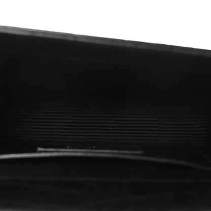 Saint Laurent Calfskin Crocodile Embossed Small Classic Monogram Kate Tassel Satchel Black 5 of 10