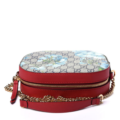Gucci GG Supreme Monogram Blooms Mini Chain Shoulder Bag Beige Blue Navy Hibiscus Red 10 of 10