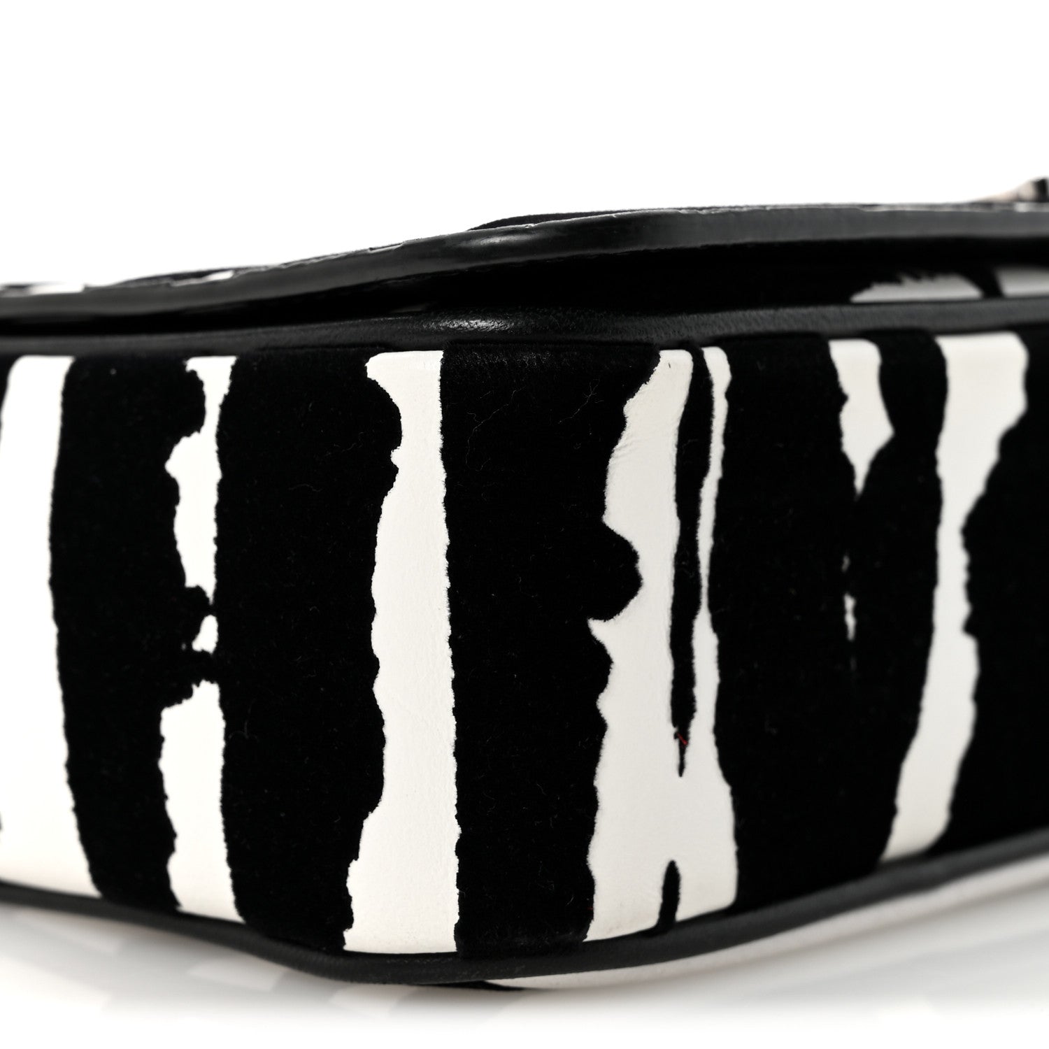 Burberry Calfskin Zebra Print Lola Bag Black White 9 of 11