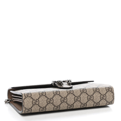 Gucci GG Supreme Monogram Mini Dionysus Chain Wallet Beige Taupe 4 of 9