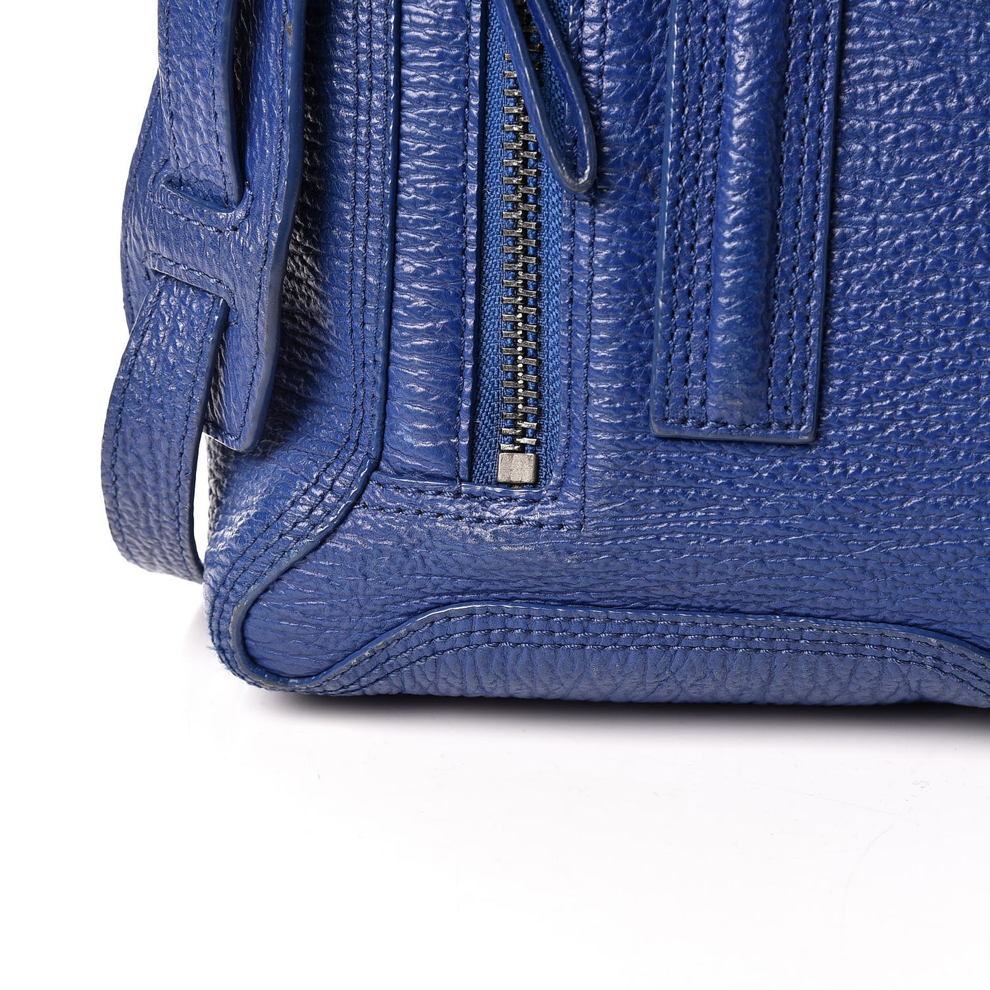 3.1 Textured Calfskin Large Pashli Satchel Cobalt