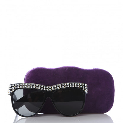 Gucci Acetate Crystal Sunglasses GG0147S Black 8 of 8