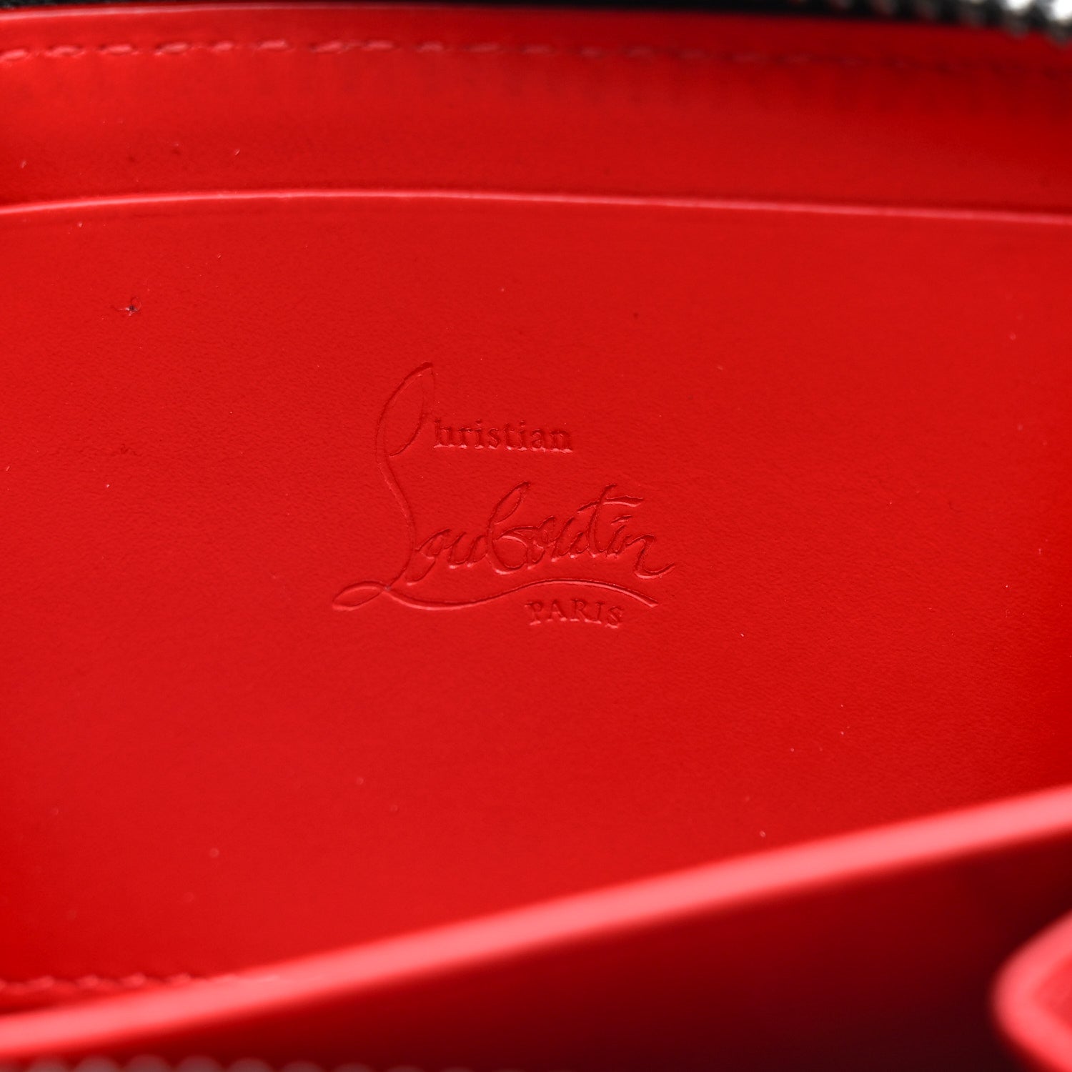 Christian Louboutin Calfskin Loubinthesky Panettone Coin Purse Black 7 of 8