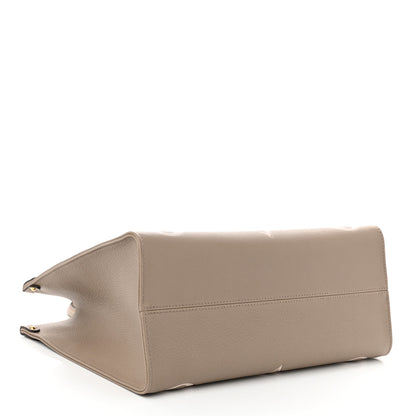 Louis Vuitton Empreinte Monogram Giant Onthego MM Tourterelle Creme 4 of 10