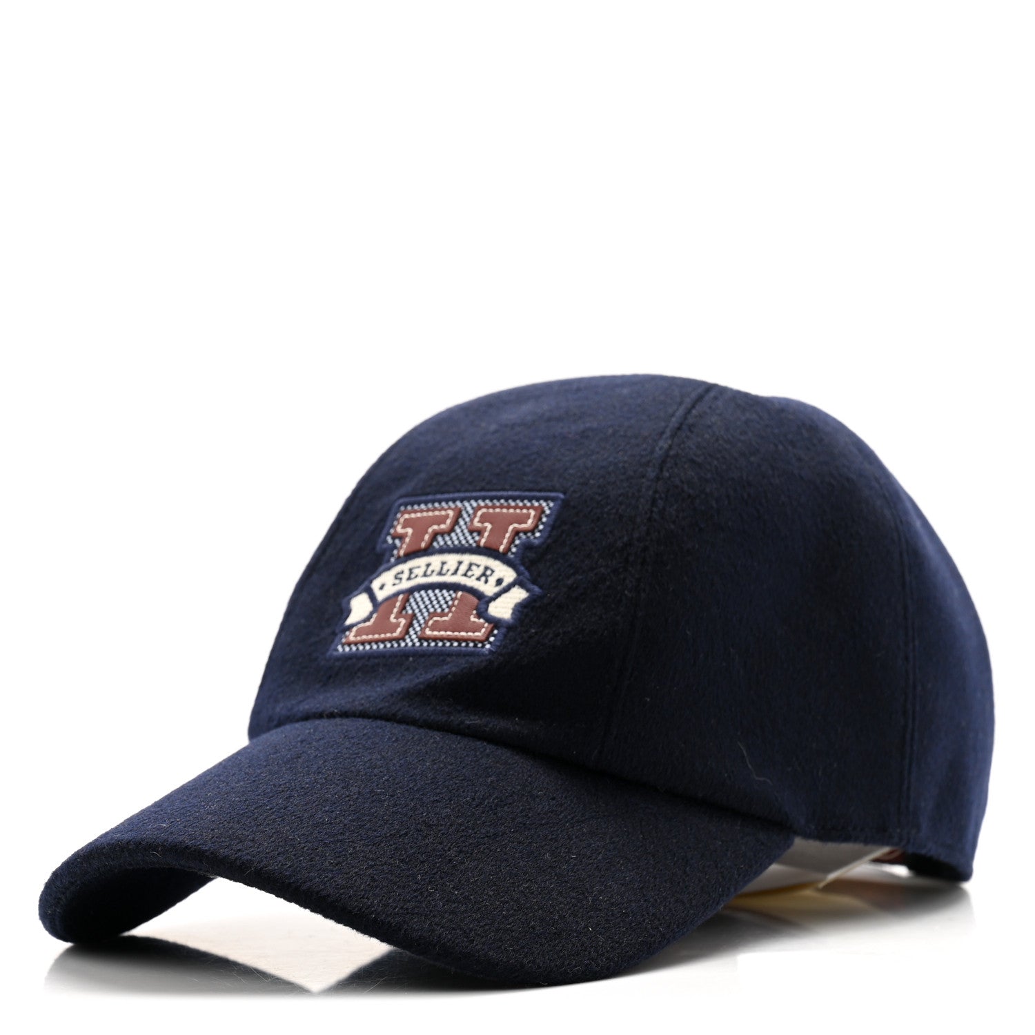 Hermes Cotton Davis H Sellier Cap 59 Marine 1 of 8