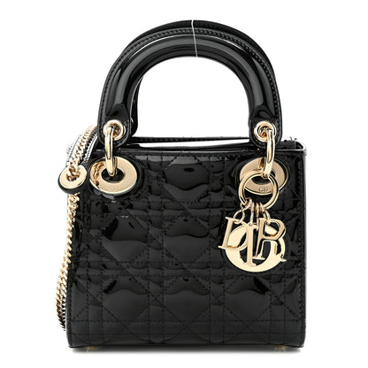 Christian Dior Patent Cannage Mini Lady Dior Black 1 of 9