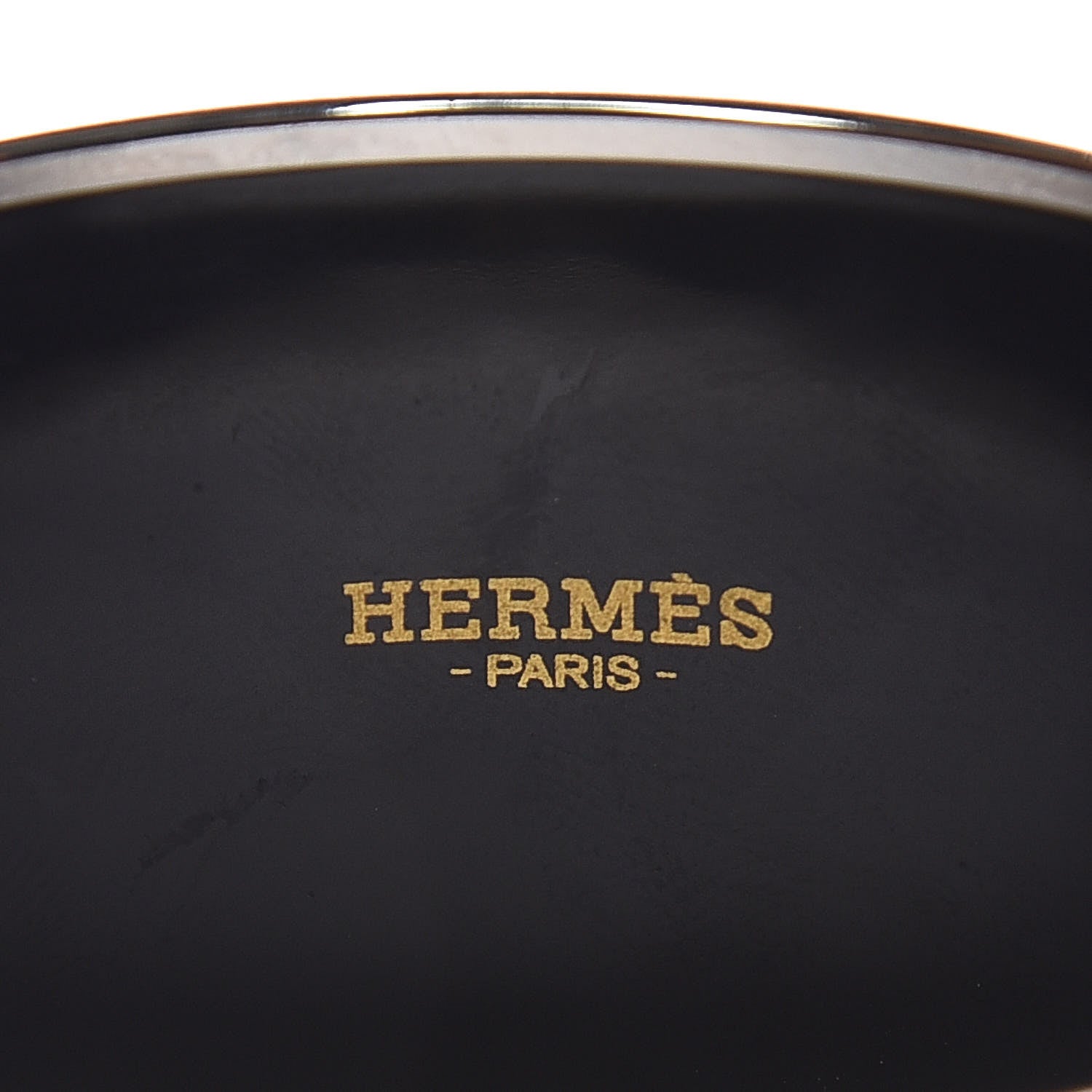Hermes Enamel Printed Sellier Extra Wide Bracelet 65 Black 4 of 6