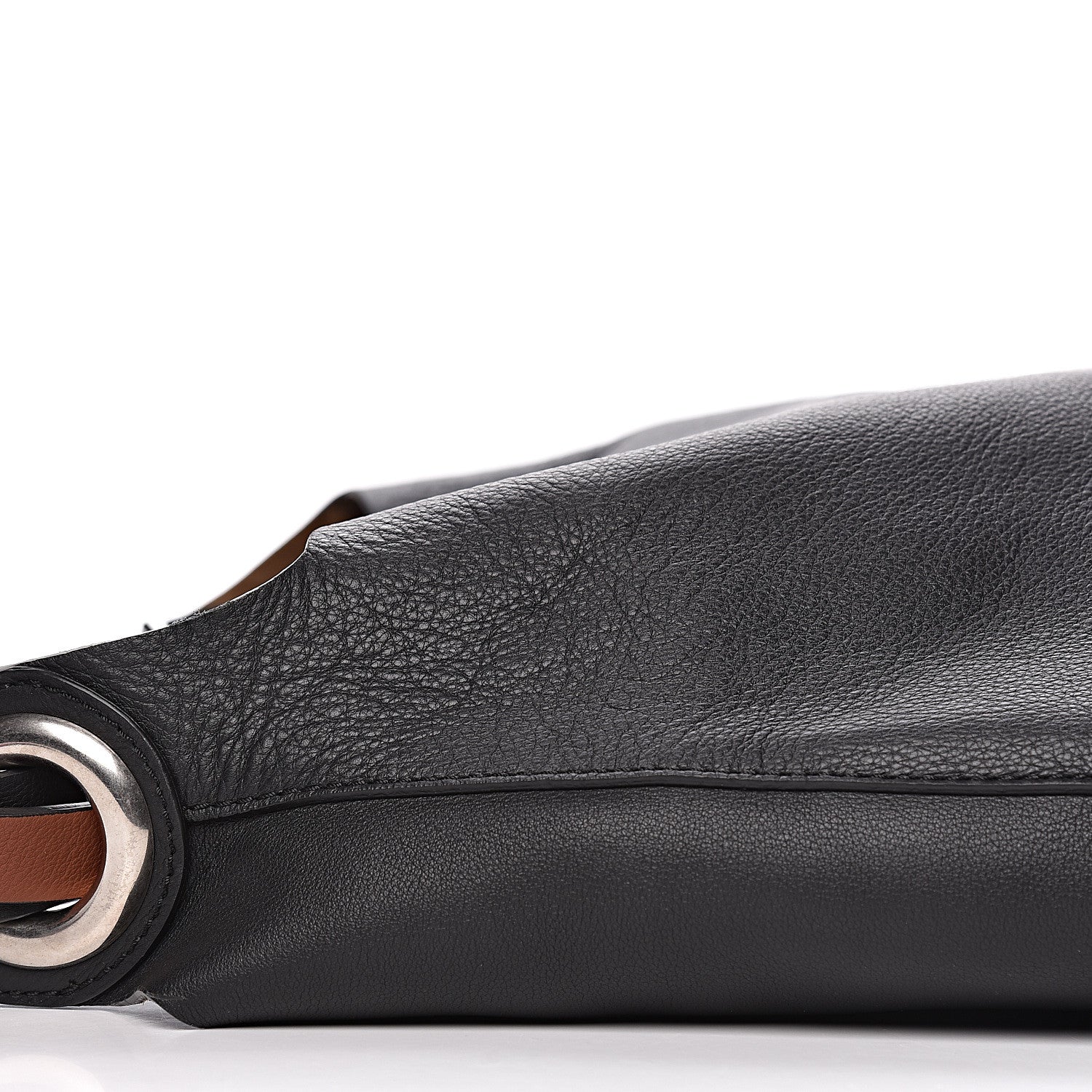 Burberry Calfskin Grommet Hobo Black 12 of 13