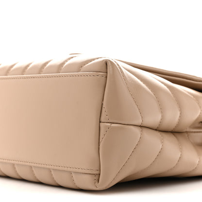 Saint Laurent Calfskin Y Quilted Monogram Small Loulou Chain Satchel Dark Beige 10 of 12