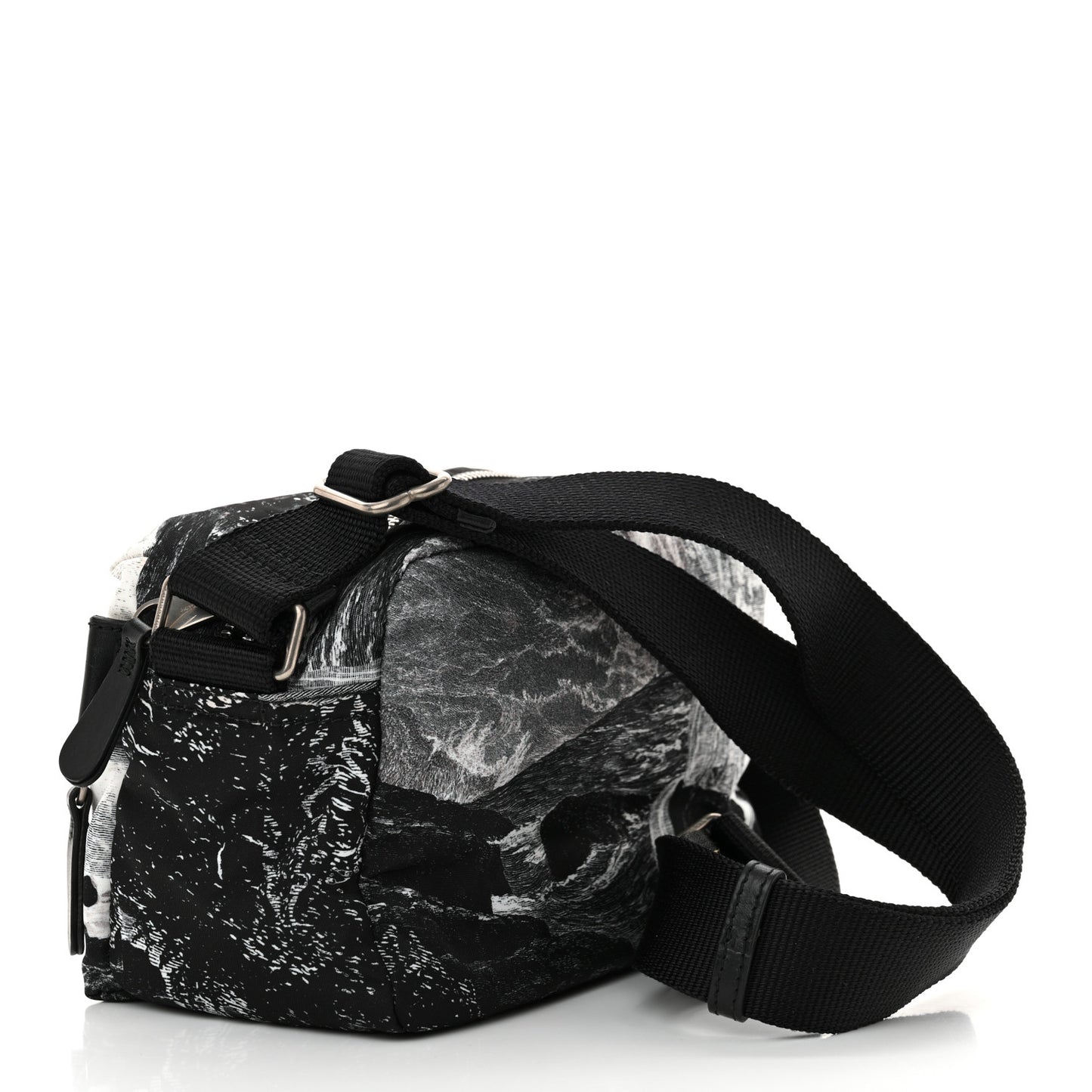 Nylon Dreamscape Print EKD Aviator Crossbody Bag Black