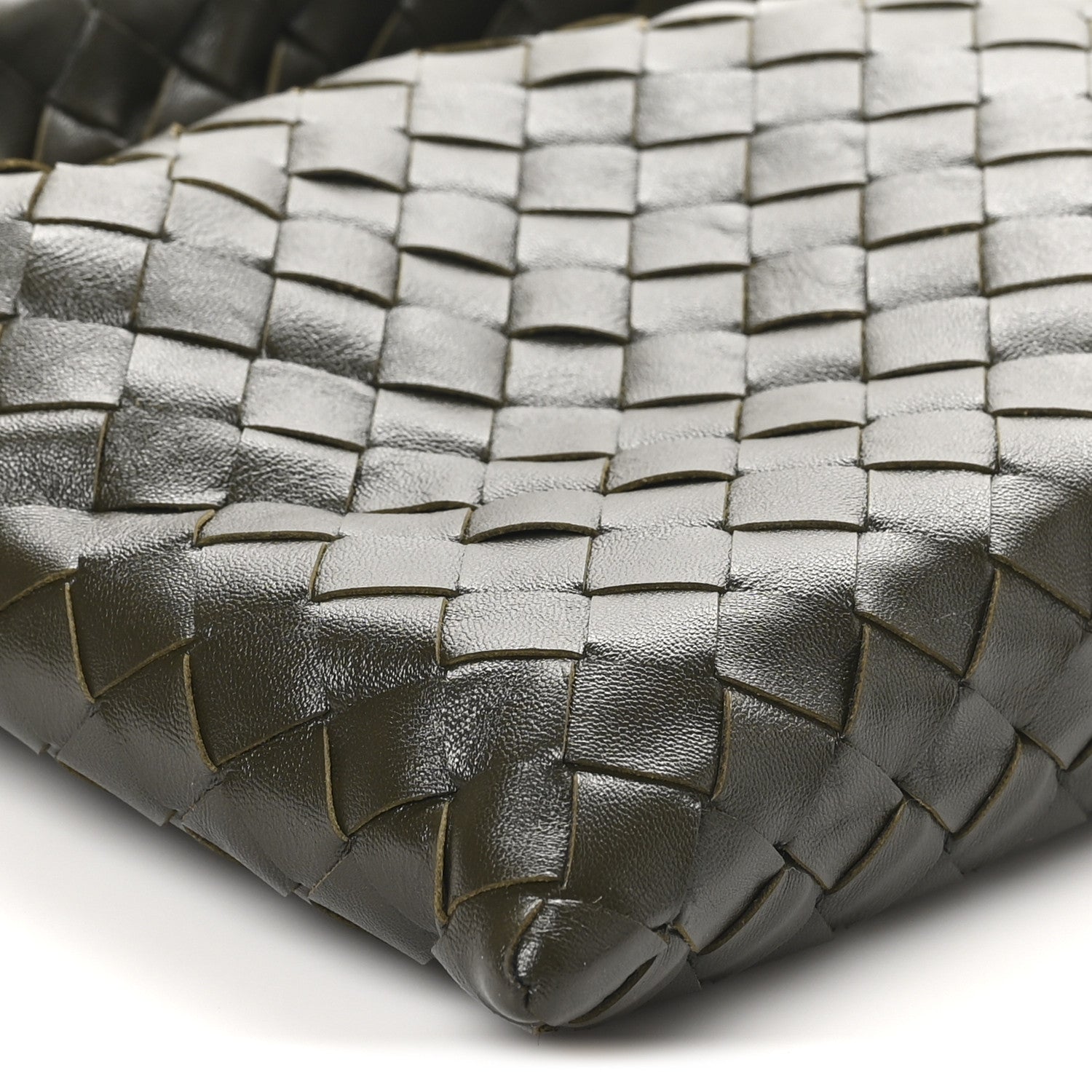 Bottega Veneta Calfskin Intrecciato Mini Hop Khaki 8 of 9