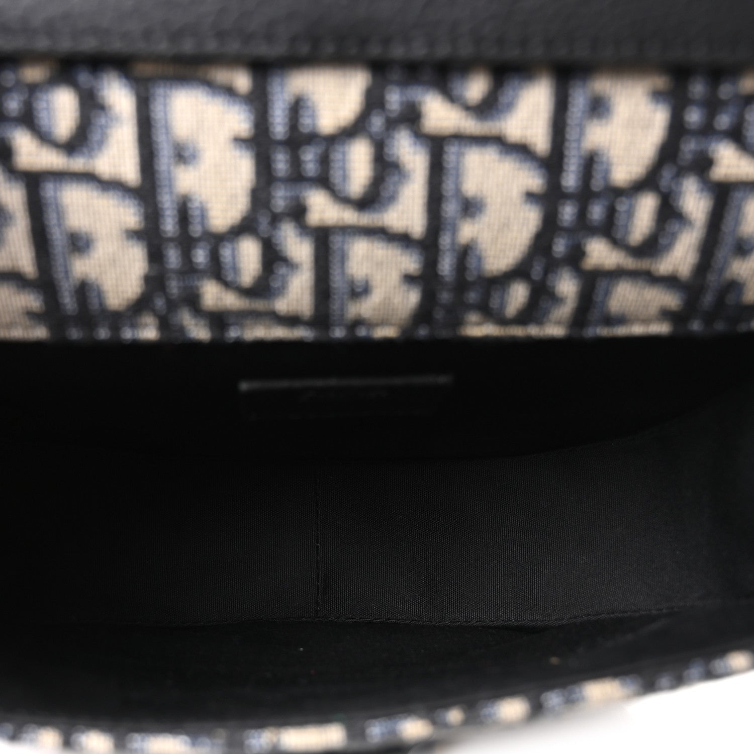 Christian Dior Oblique Grained Calfskin Mini Gallop Bag With Strap Black Beige 5 of 10