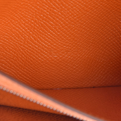 Hermes Epsom Bearn Gusset Wallet Orange 7 of 7