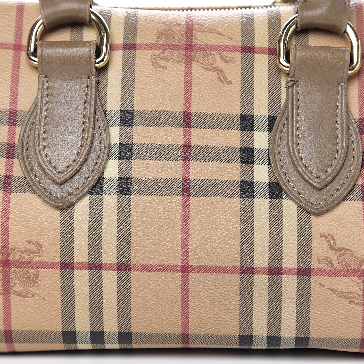 Burberry Haymarket Check Small Chester Bowling Bag Beige 10 of 16