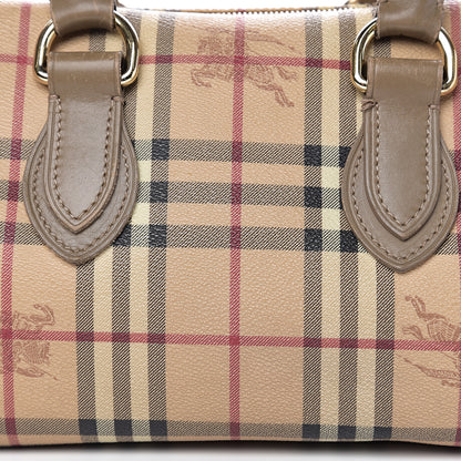 Burberry Haymarket Check Small Chester Bowling Bag Beige 10 of 16