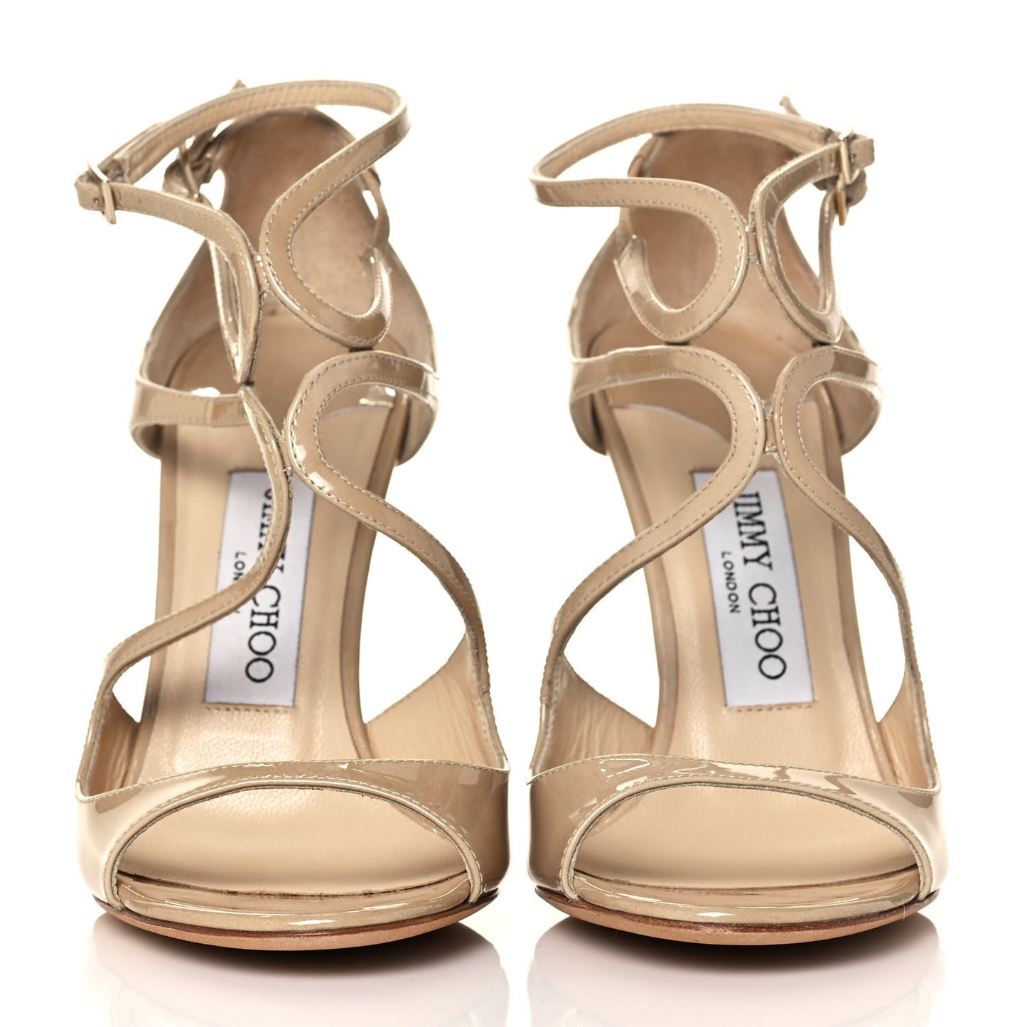 Patent Calfskin Lang Sandals 36 Nude