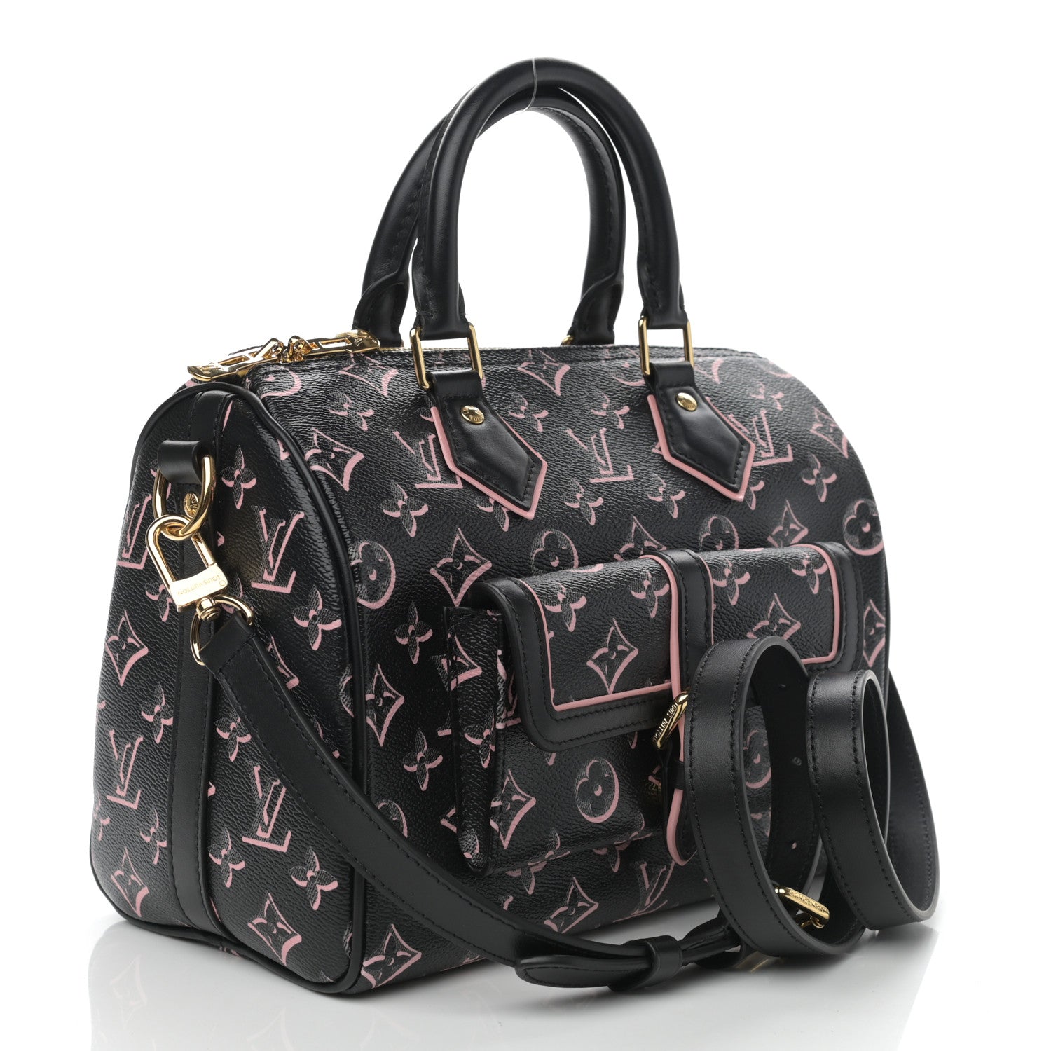 Louis Vuitton Monogram Fall for You Speedy Bandouliere 25 Black 3 of 7