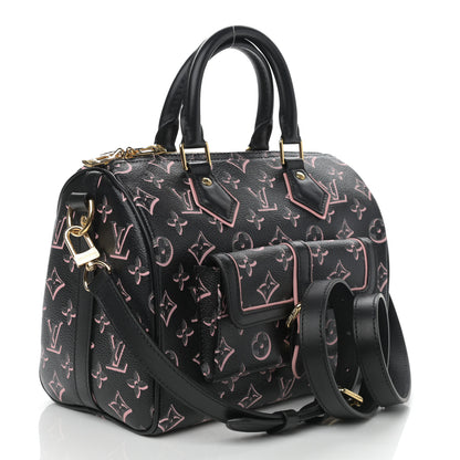 Louis Vuitton Monogram Fall for You Speedy Bandouliere 25 Black 3 of 7