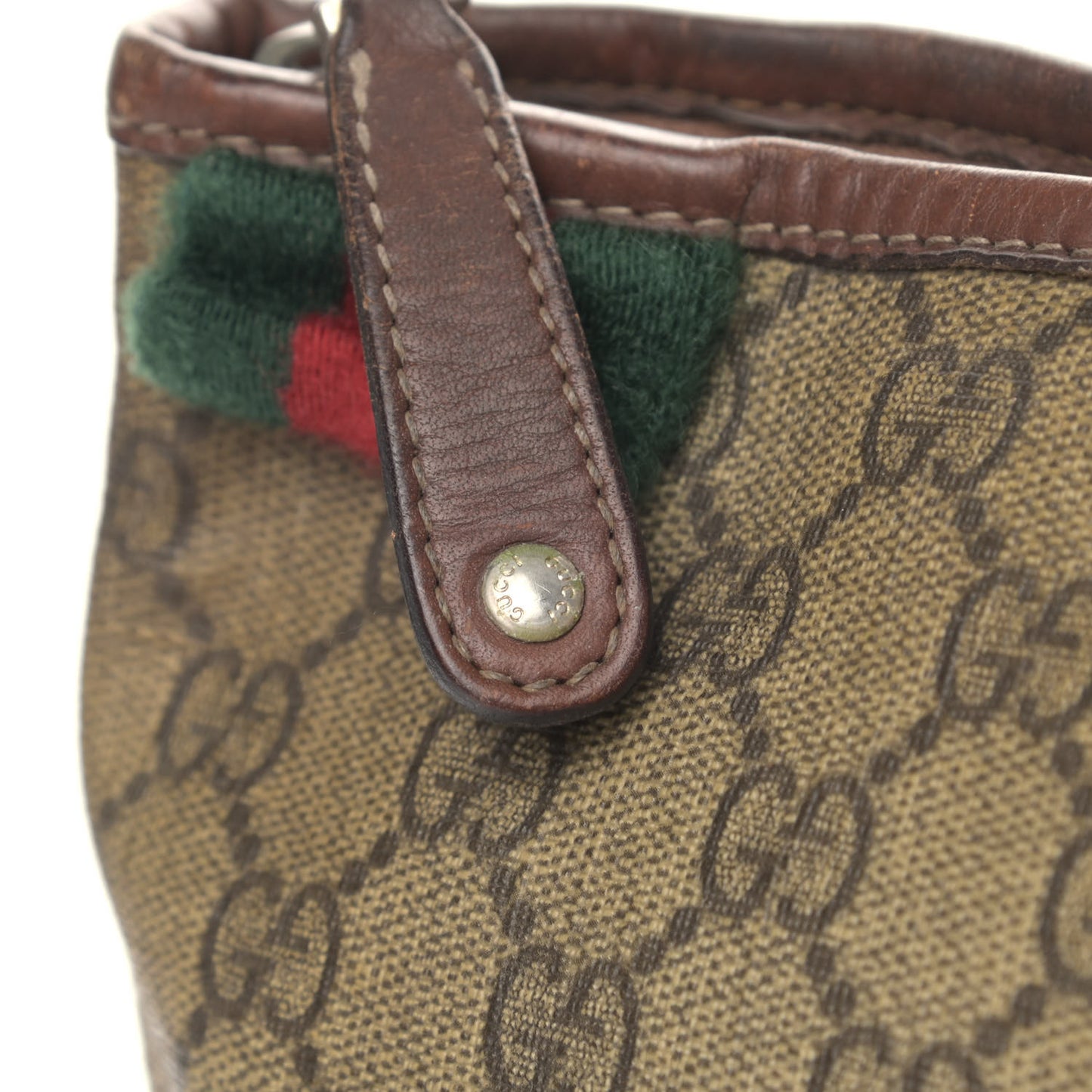 GG Supreme Monogram Web Messenger Brown