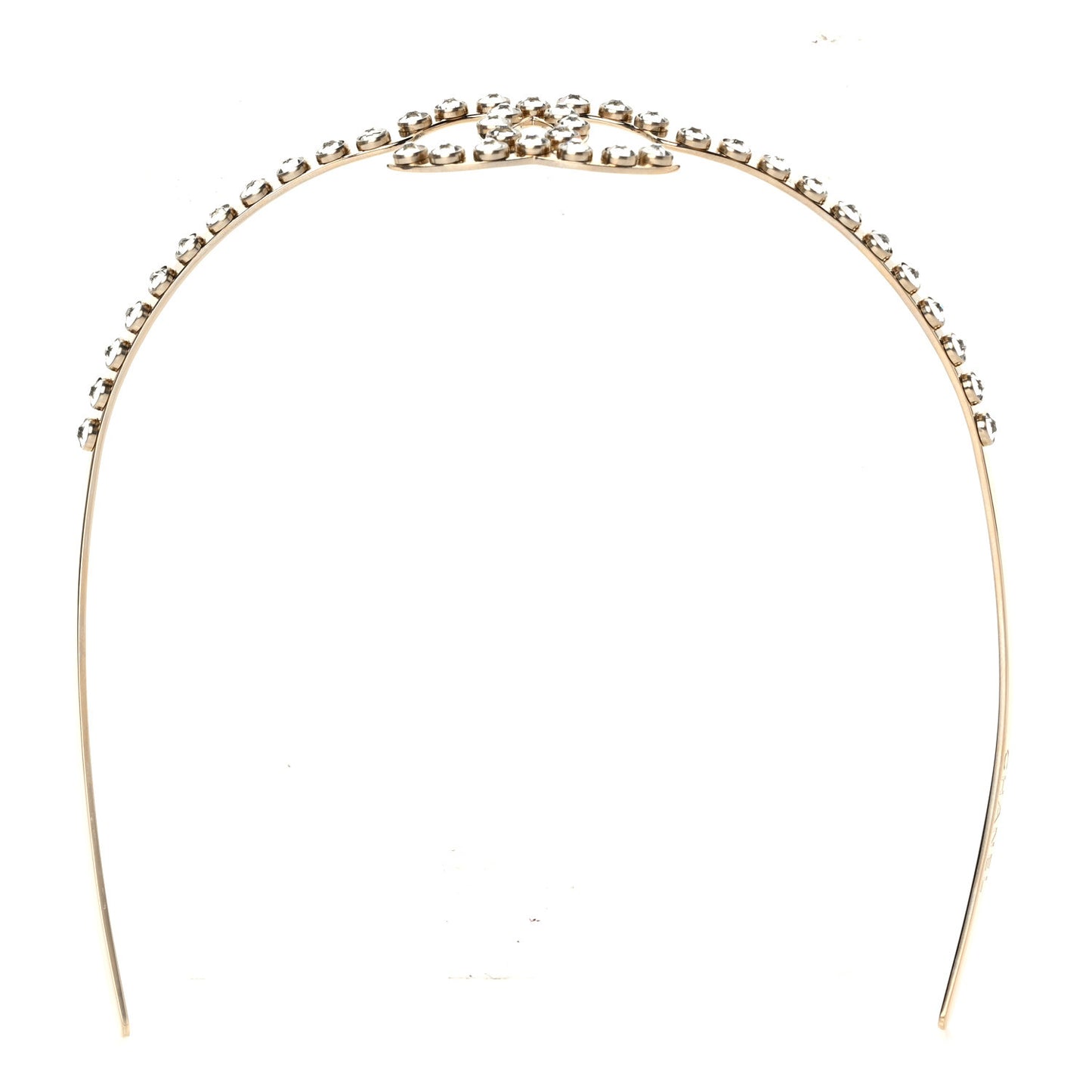 Metal Crystal CC Headband Light Gold