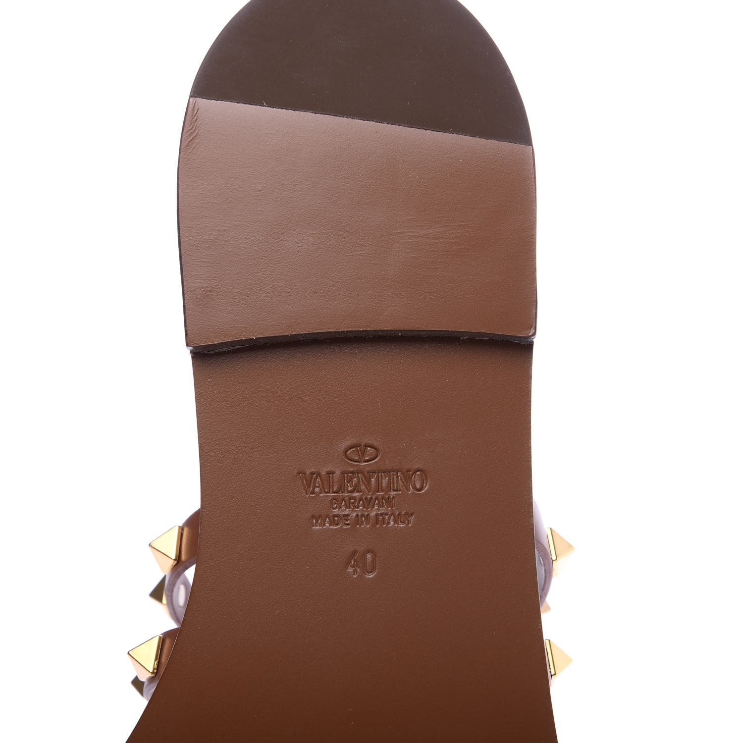 Valentino Garavani Calfskin Rockstud Flair Flat Thong Sandals 40 Selleria 7 of 8