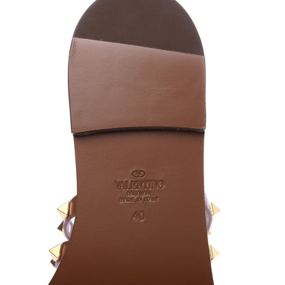 Valentino Garavani Calfskin Rockstud Flair Flat Thong Sandals 40 Selleria 7 of 8