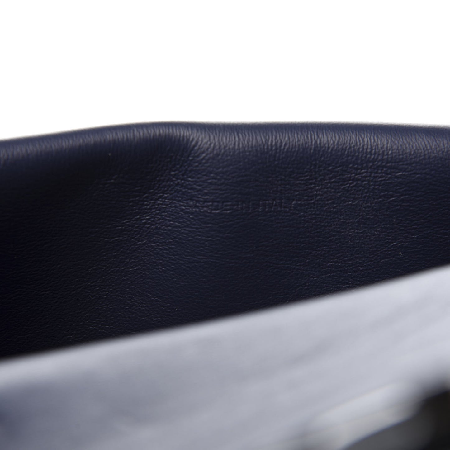 Metallic Patent Smooth Calfskin Mini Be Dior Flap Navy Light Blue