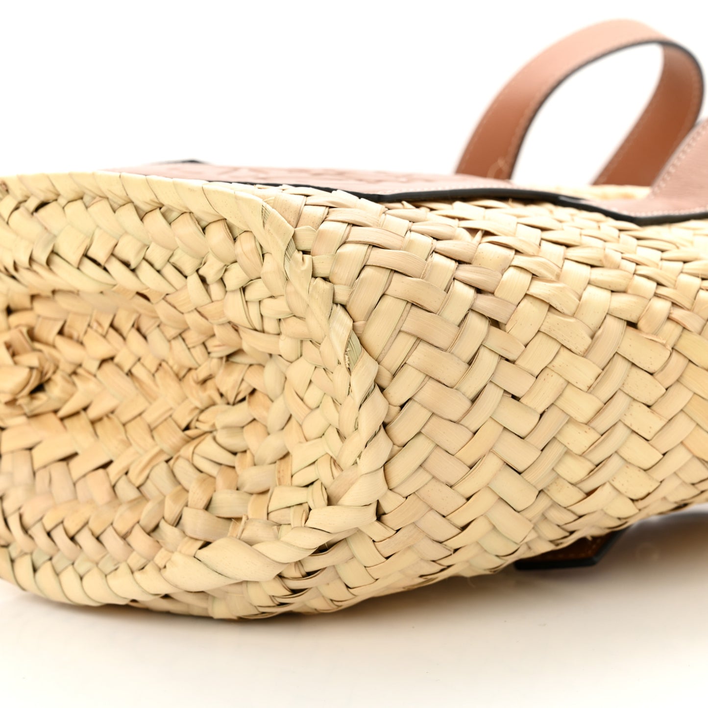 Raffia Small Basket Tote Bag Natural Tan