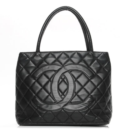 Chanel Lambskin Quilted Medallion Tote Black 1 of 15