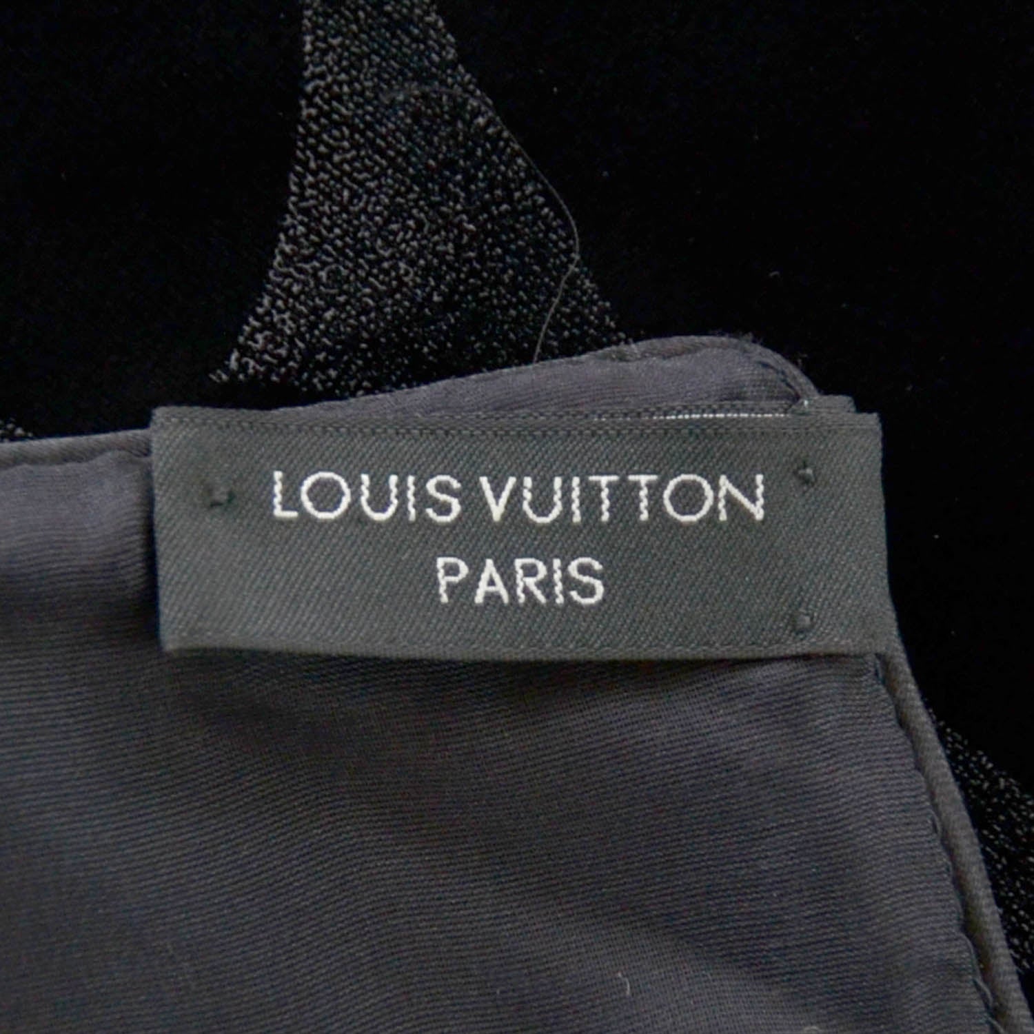 Louis Vuitton Monogram Velours Silk Mousseline Long Scarf Black 5 of 6