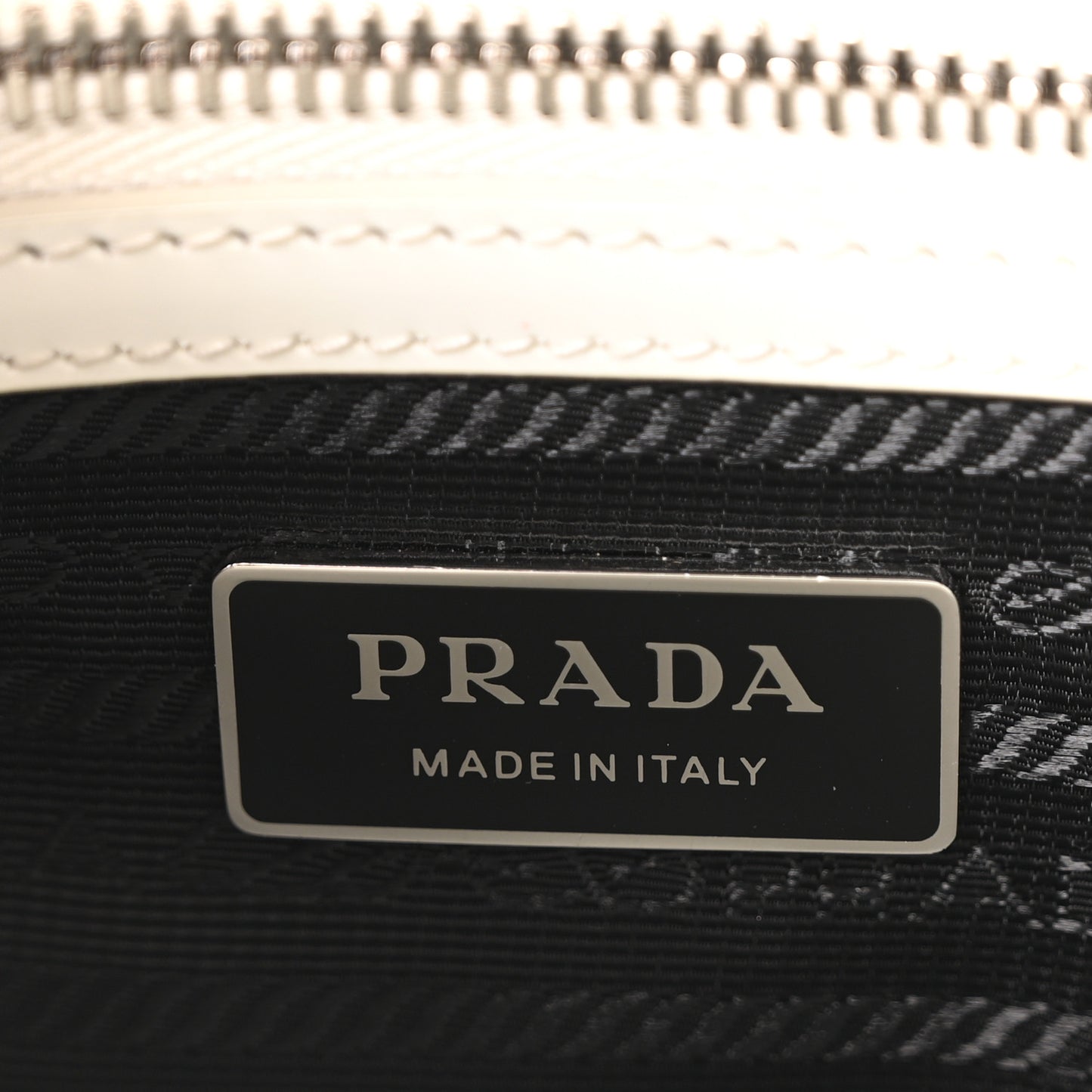 Spazzolato Small Galleria Double Zip Tote White Black