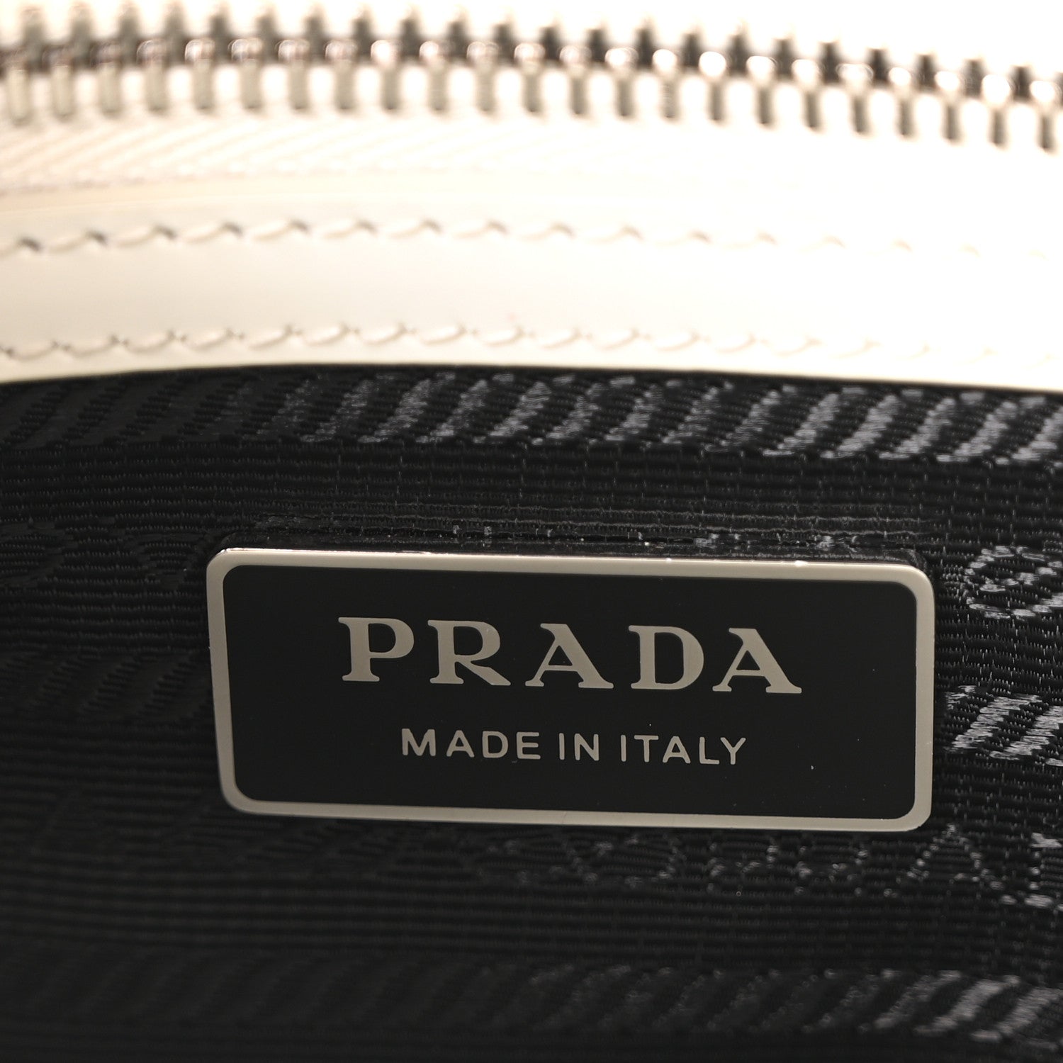 Prada Spazzolato Small Galleria Double Zip Tote White Black 6 of 10