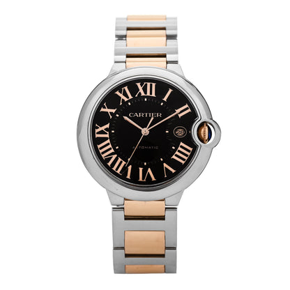 Cartier Stainless Steel 18K Pink Gold 42mm Ballon Bleu De Cartier Automatic Watch Chocolate 1 of 4
