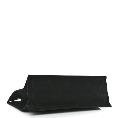Saint Laurent Linen Calfskin Rive Gauche Tote Black 4 of 10