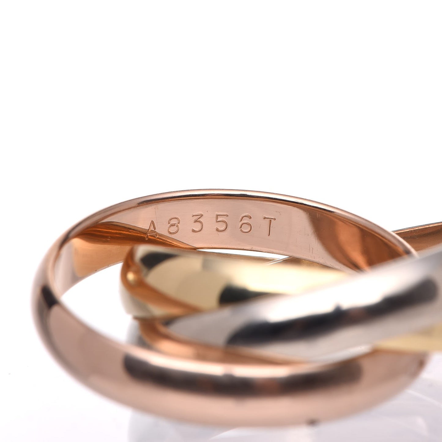 18K Pink Yellow White Gold Classic Les Must De Trinity Ring 51 5.75