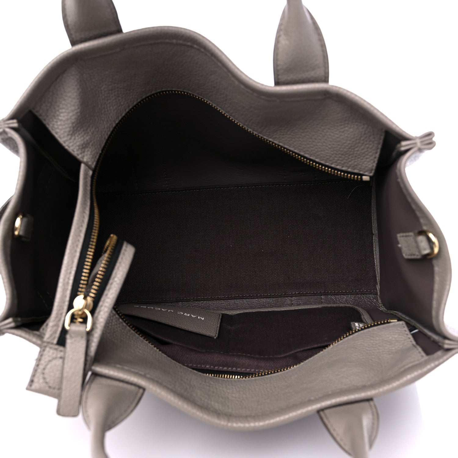 Marc Jacobs Grained Calfskin Medium The Tote Bag Grey 5 of 12