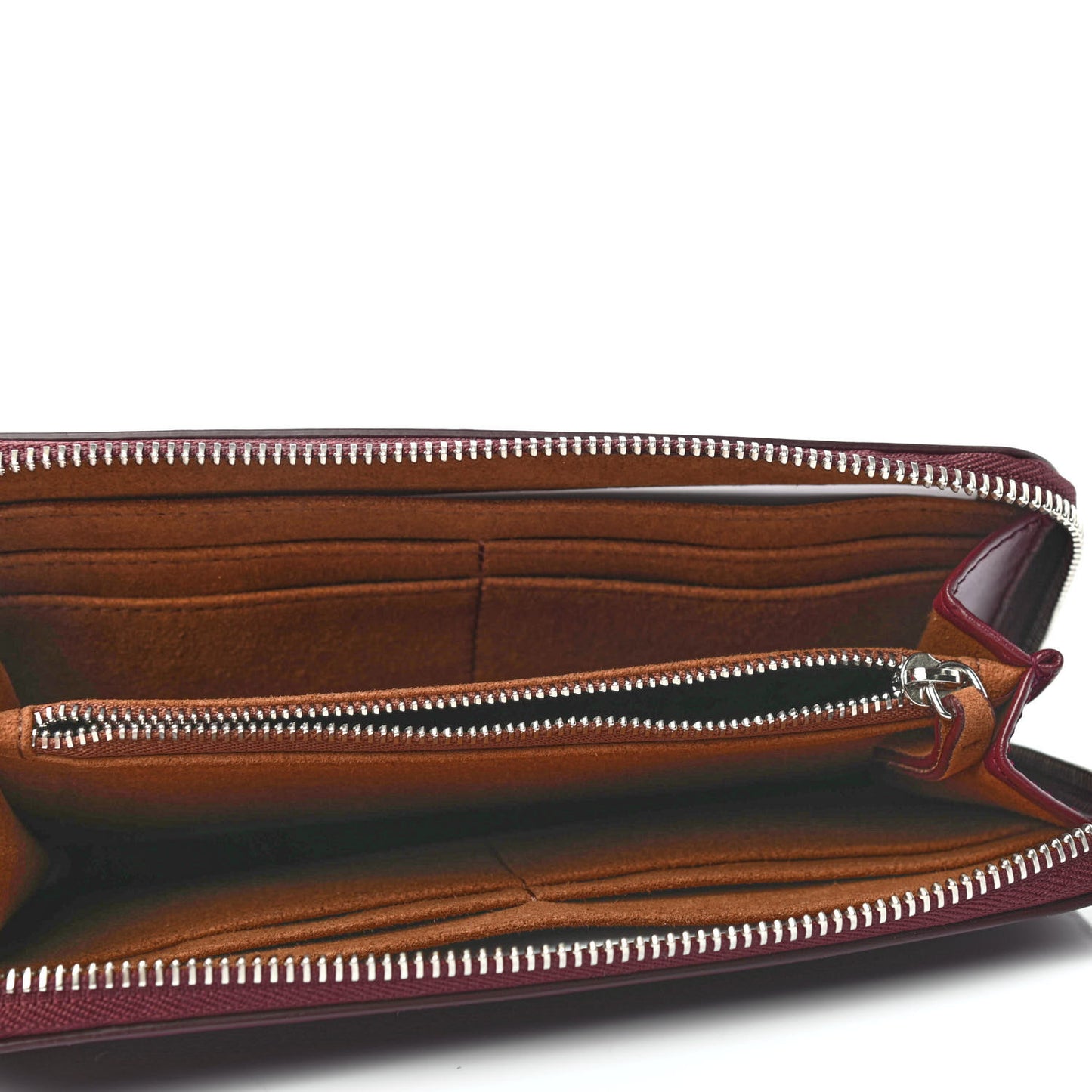 Eco Alter Nappa Perforated Logo Zip Around Wallet Wine