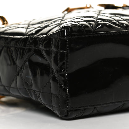 Christian Dior Patent Cannage Mini Lady Dior Black 9 of 17