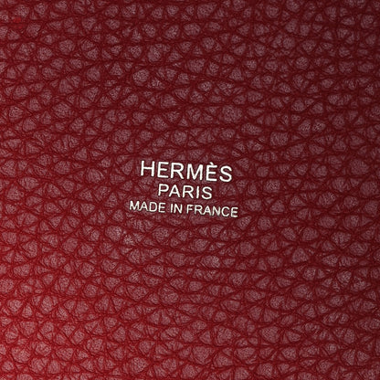 Hermes Taurillon Clemence Picotin Lock 18 PM Rouge Garance 5 of 9