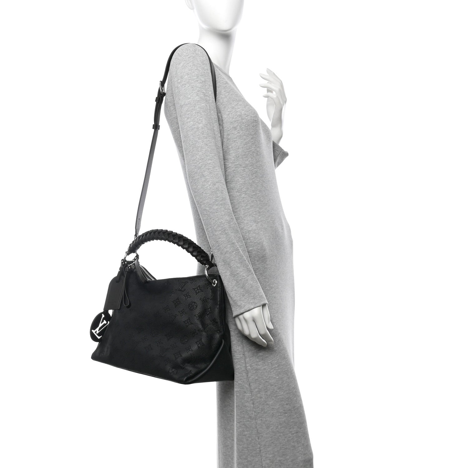 Louis Vuitton Mahina Beaubourg Hobo MM Black 2 of 12