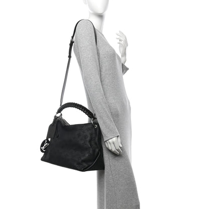 Louis Vuitton Mahina Beaubourg Hobo MM Black 2 of 12
